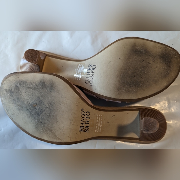 Franco Sarto Slip On Sandals, Heels, Flower, Size 8 M - Picture 3 of 7